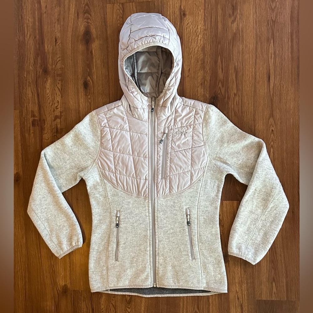 Outdoor Research Women's Vashon Hybrid Full-Zip Wool Blend Jacket – Grey